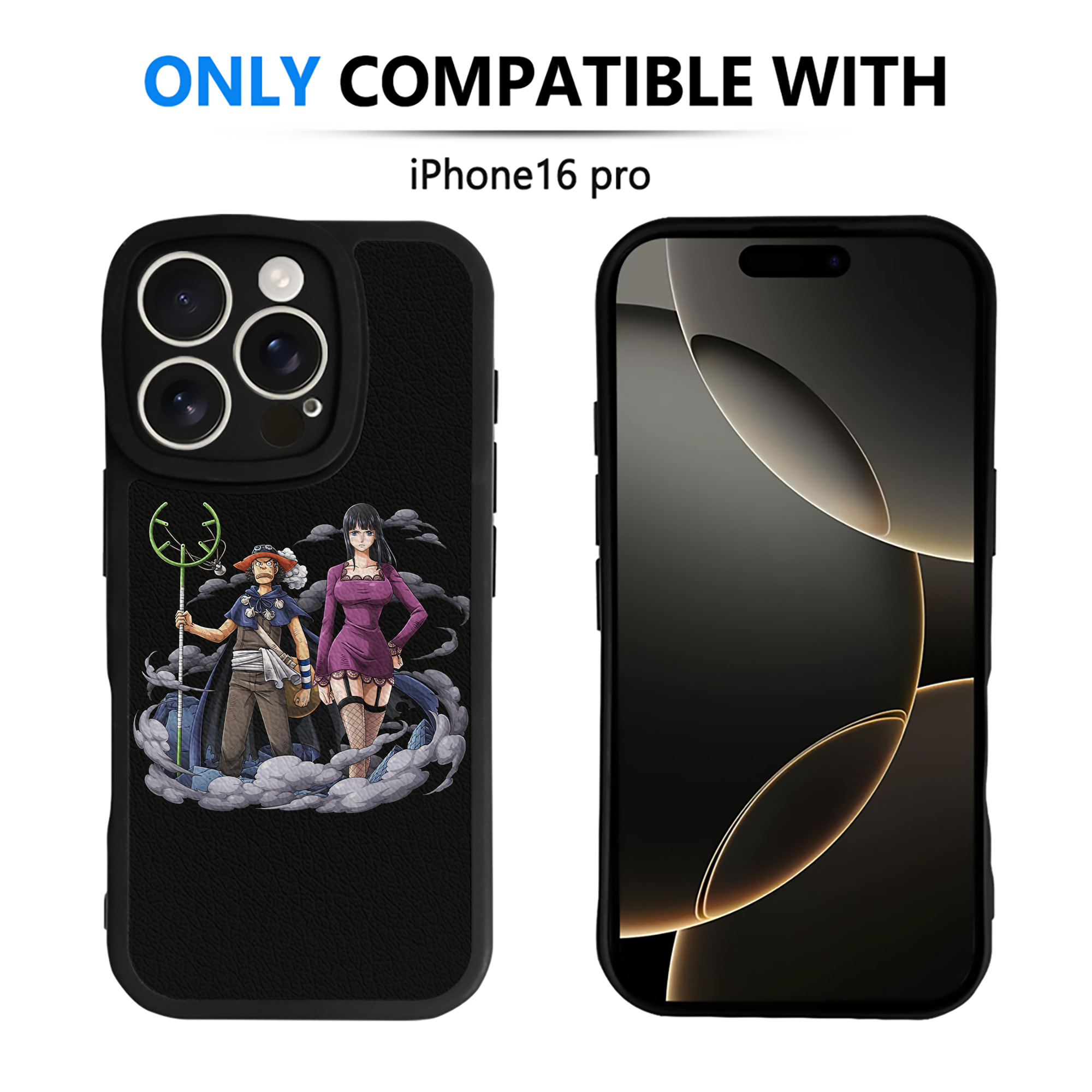 （画像用） ワンピース ニコ・ロビン ONE PIECE Nico Robin 【iPhone 16シリーズ対応】シリコンスマホケース（レザー調） 材質：シリコン